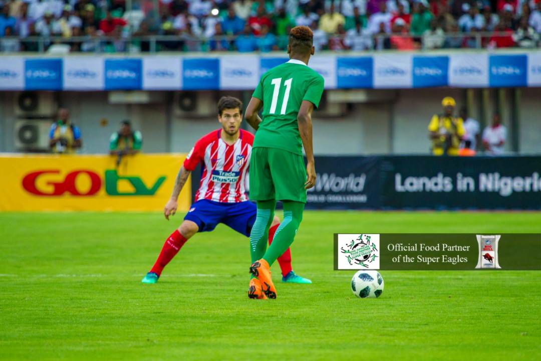 An under strength Eagles succumbed to a 3-2 defeat to Uefa Europa Champions Atletico Madrid on Wednesday in Uyo
